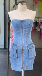 Denim Cargo Dress