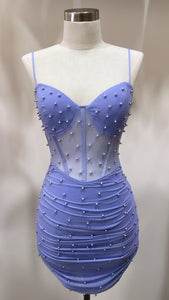 Corset Pearl Dress - Periblue